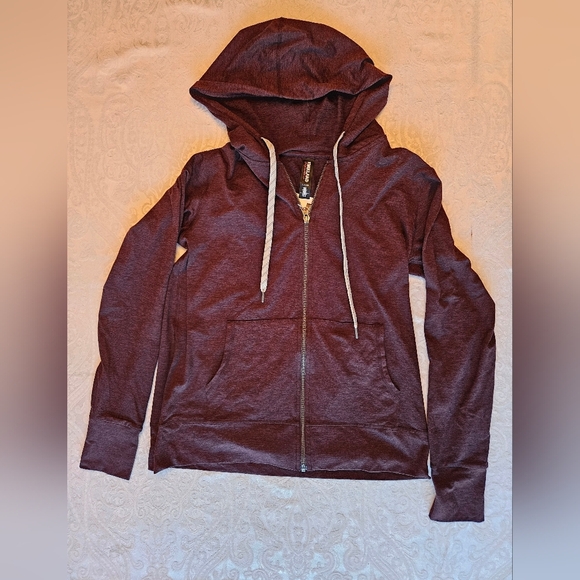 Kirkland Signature Tops - Kirkland Signature Dark Brown Lightweight Full Zip Hoodie, NWT
